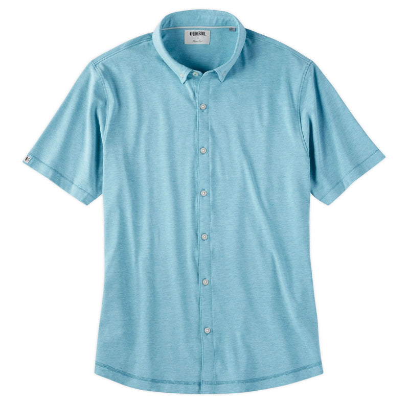 Anza Heathered Button-Down Shirt image