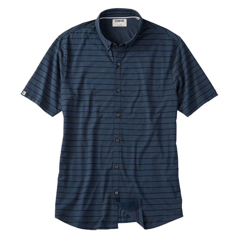 Anza Ink Striped Button-Down Knit Shirt image