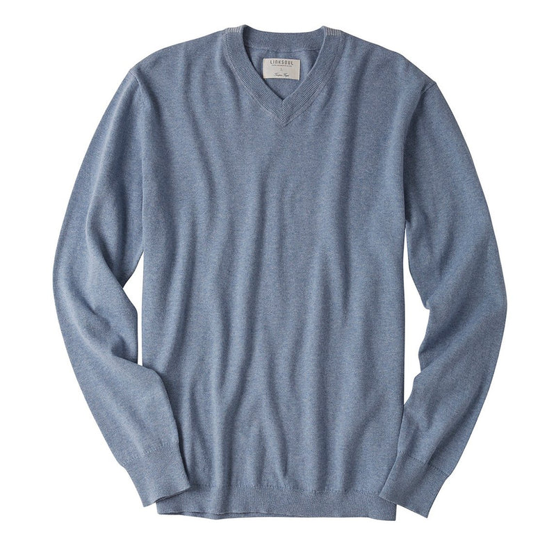 COTTON CASHMERE V-NECK GOLF SWEATER image