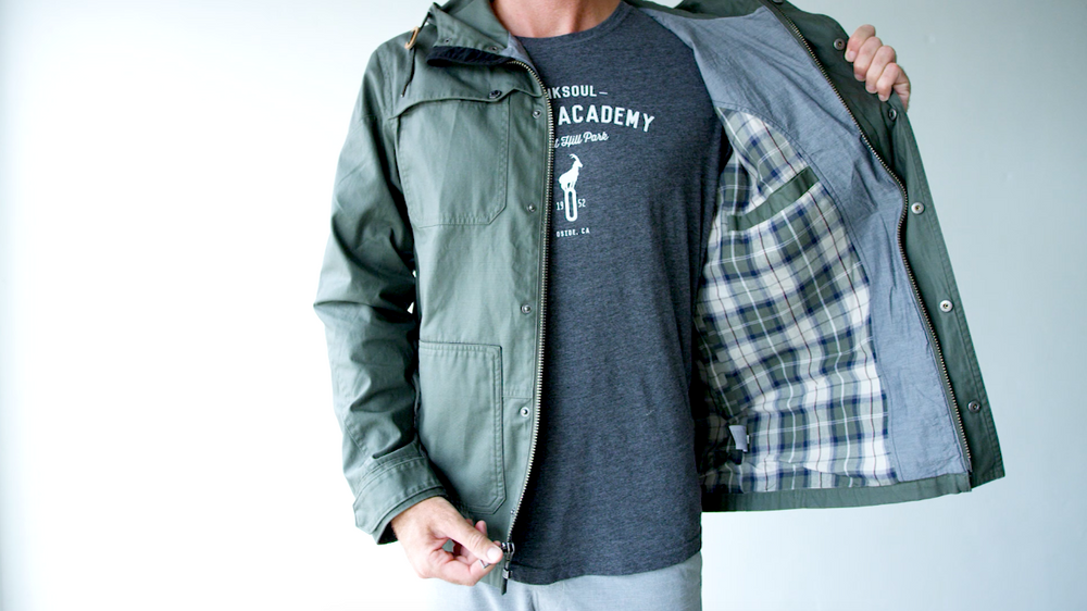 Linksoul waxed 2025 canvas hooded jacket